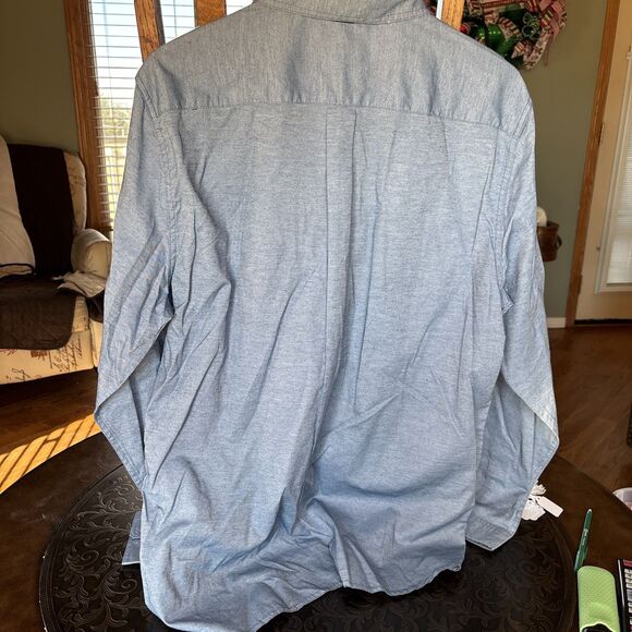 Toad&Co Insect Shield Shirt Mens XL Outdoor Hiking Travel Blue Button Up NEW - Picture 4 of 5